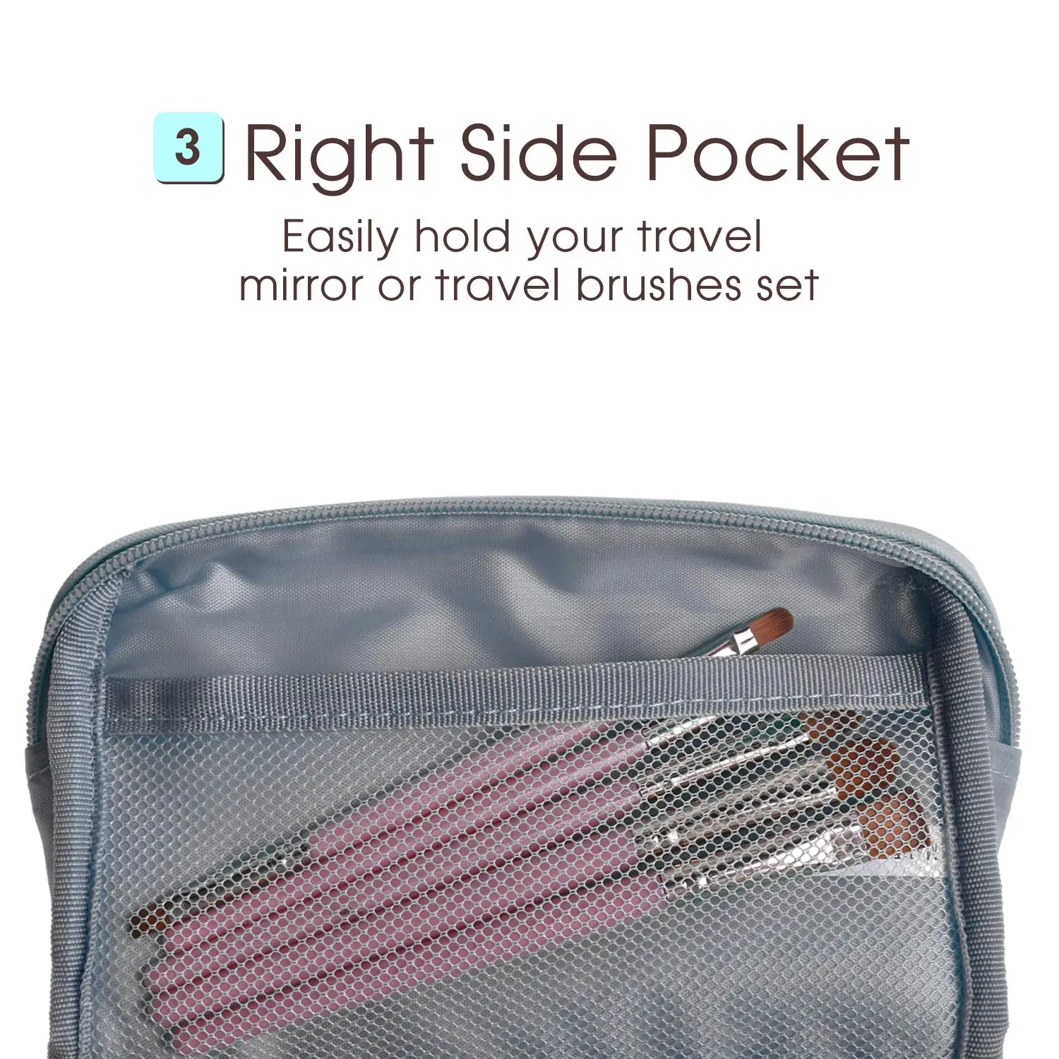 Large Wide-open Pouch for Women Purse Travel Makeup Cosmetic Bag  Women Purse for Toiletries Accessories Brushes