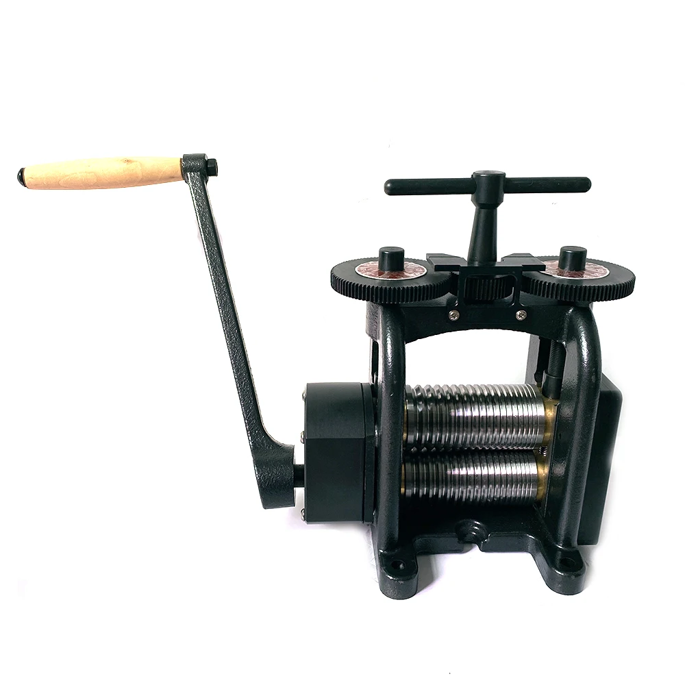Jewelry Wire Square Rolling Mill Rolls Square Pattern Wire Roller Manual Combination Rolling Mill with Gear Jewelry Rolling Mill