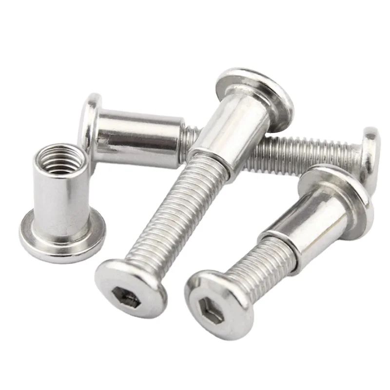 Stainless Steel B8 B8M B8T Hex Socket Drive Male And Female Chicago Binding Screw