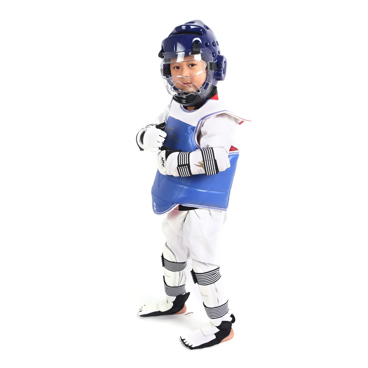 Wholesale high quality taekwondo protective gear  children with arm chest guard helmet training set