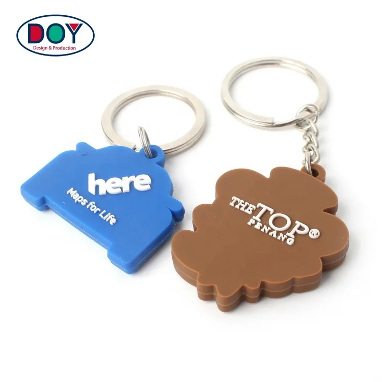 Factory Direct Price Embossed Soft PVC Rubber Custom Make Your Own Anime Cartoon Silicone Keychain