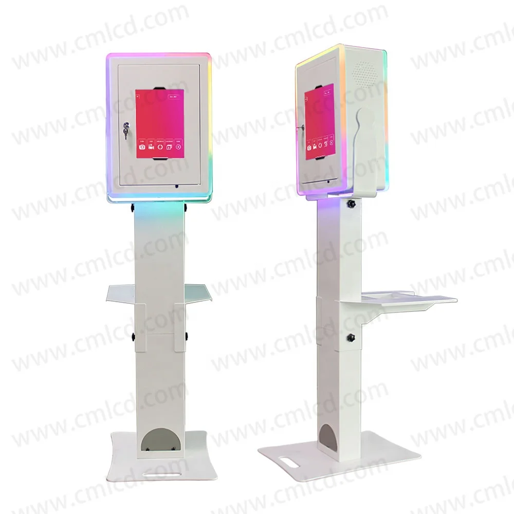 Wedding Celebration Party LED RGB EDGE Light Social Media Dslr iPad Photobooth Support Camera and Printer Photo Booth Machine
