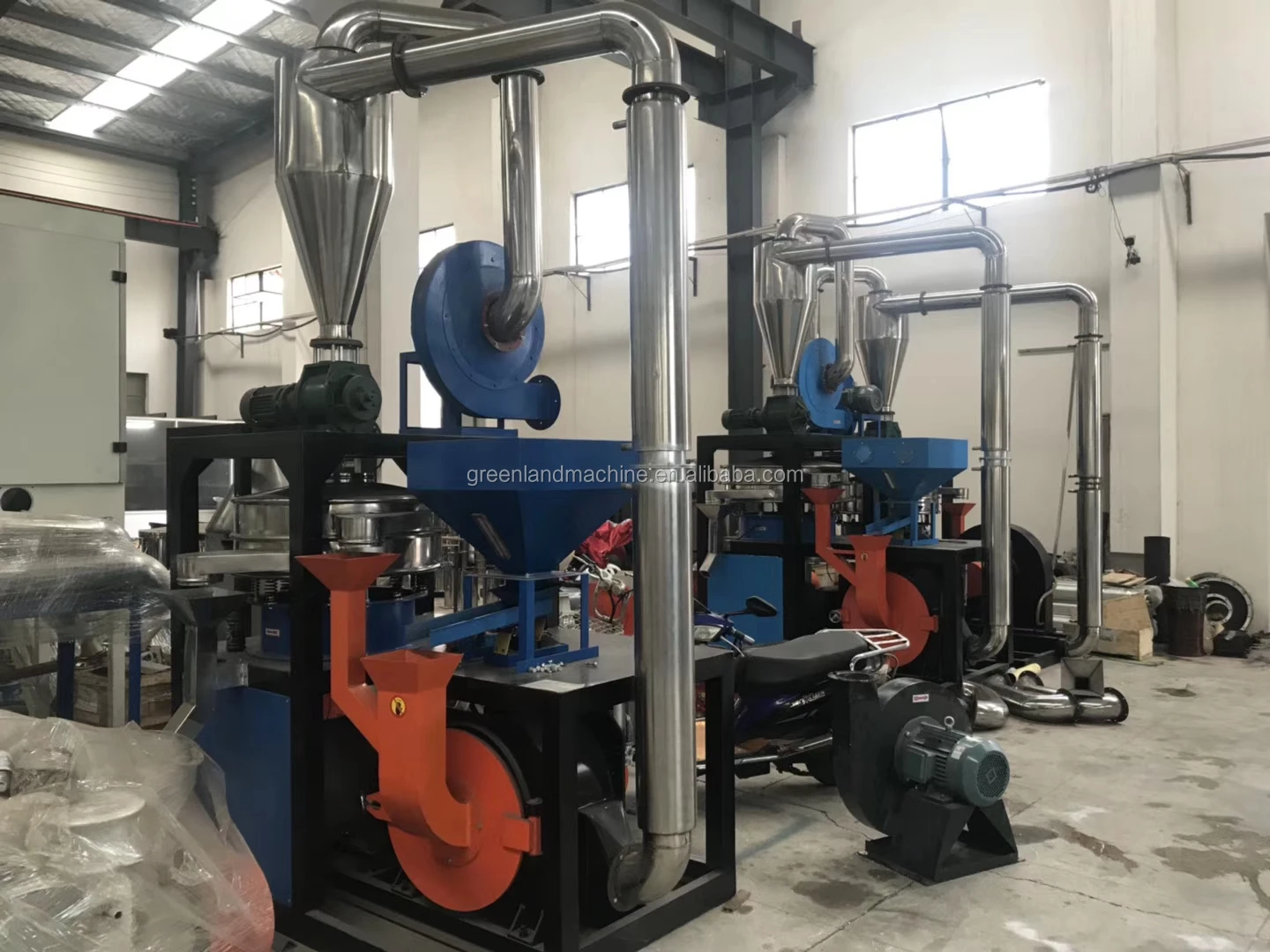 Greenland crushed PVC scraps pulverizer machine