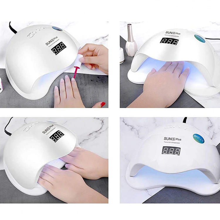 48W UV LED Nail Lamp Dryer for Nails Gel Polish with Automatic Sensor Sun 5 Plus Nail Salon Equipment