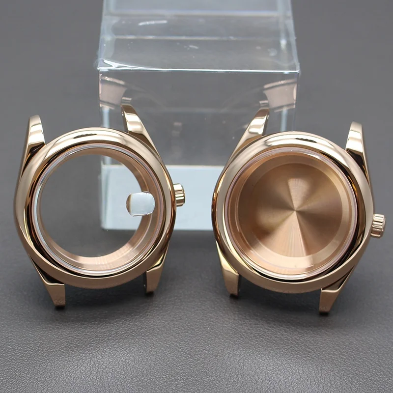 Dive Watch Rose Gold Stainless Steel 36mm/40mm Watch Case Fit NH34 NH35 NH36 NH38 Miyota 8215 Movement