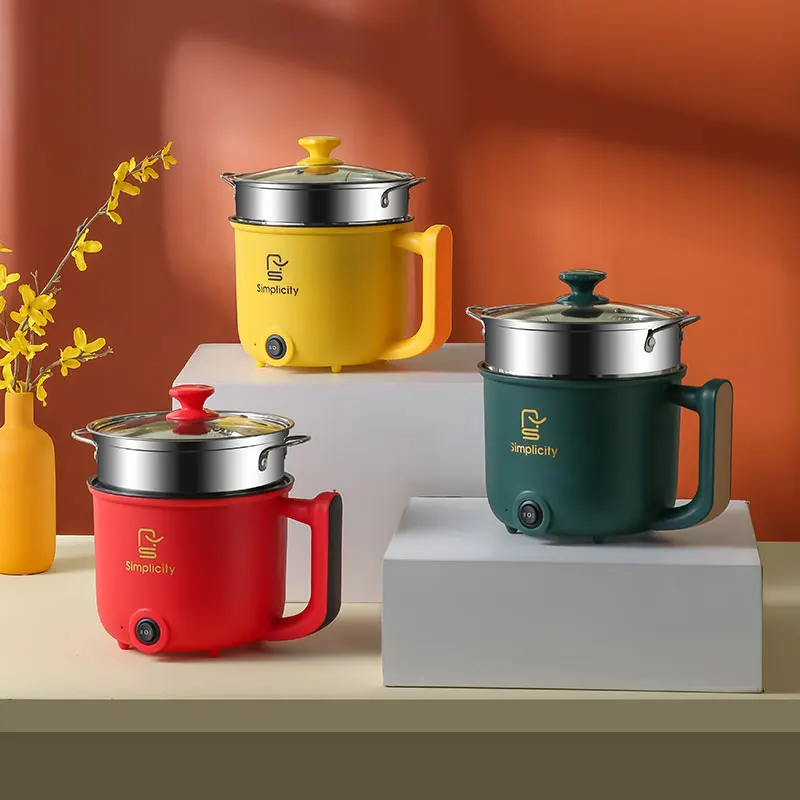 Multipurpose Household Electric Portable Cooker with SS or PP Steamer and Dormitory Electric Hot Pot