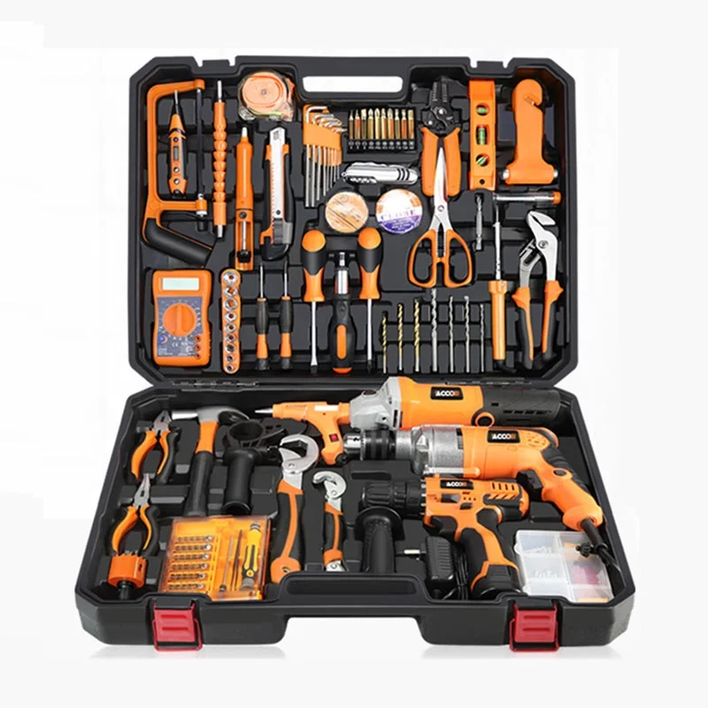 SOLUDE  Basic Tool Combination Package Mixed Tool Set Tire Repair Kits For Cars Homeowner General Household Hand Tool Set