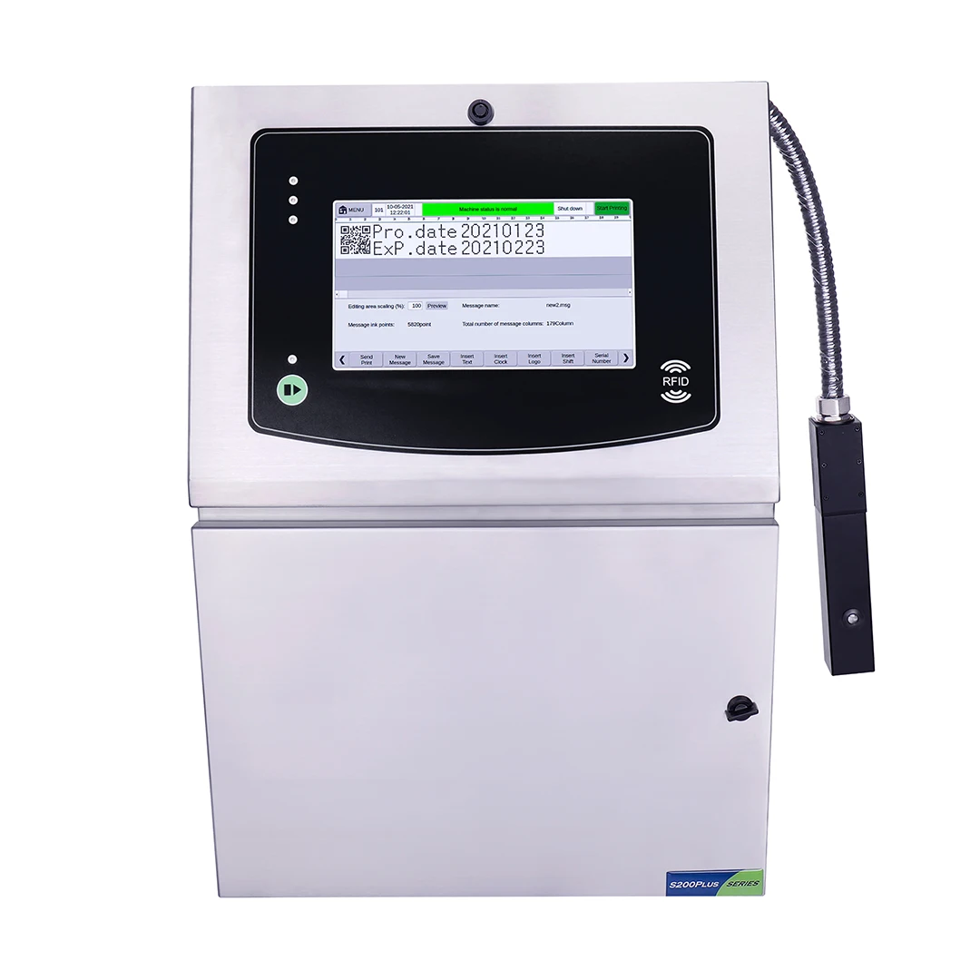 Must Buy CIJ Small Character Continuous Logo Inkjet Printer DOCOD S200 Plus Barcode Batch Date Coding Machine For Cable Wire