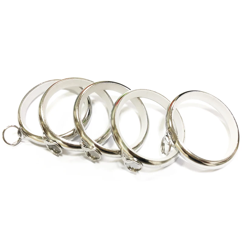 Solid Brass Metal Eyelet Curtain Rings Rustproof Drapery Rod Rings Strong Hooks Metal Clip Curtain Rings
