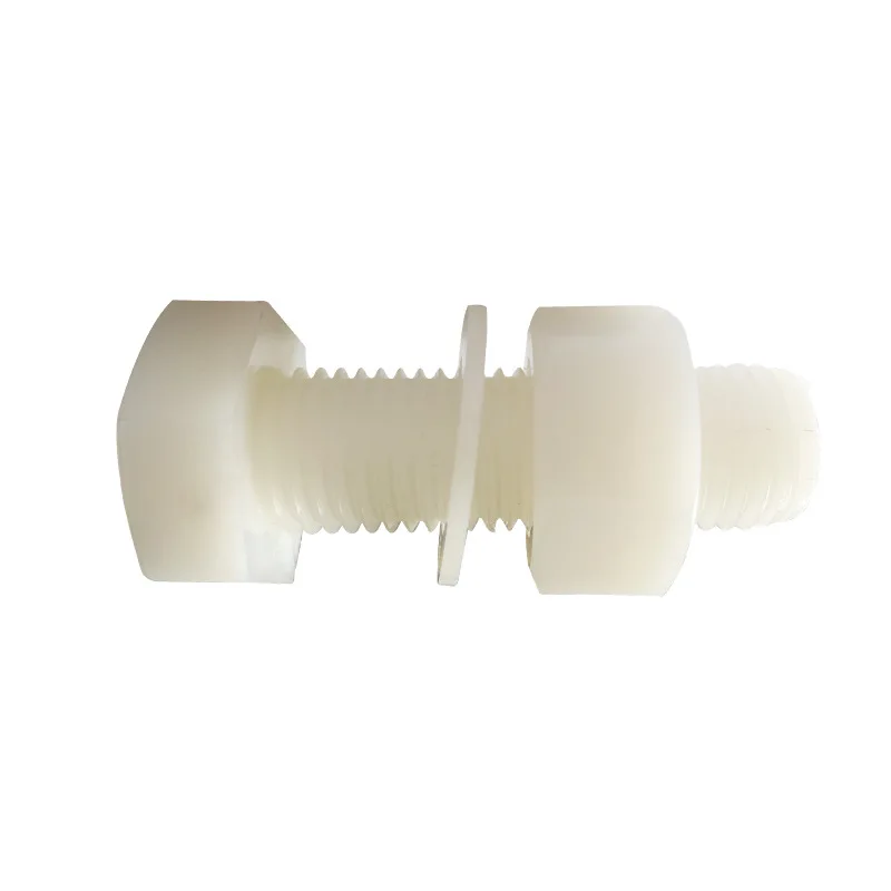 Nylon bolt and nylon nut M3-M12 DIN933 & DIN934 plastic bolts and nuts with high quality plastic bolt nylon screw