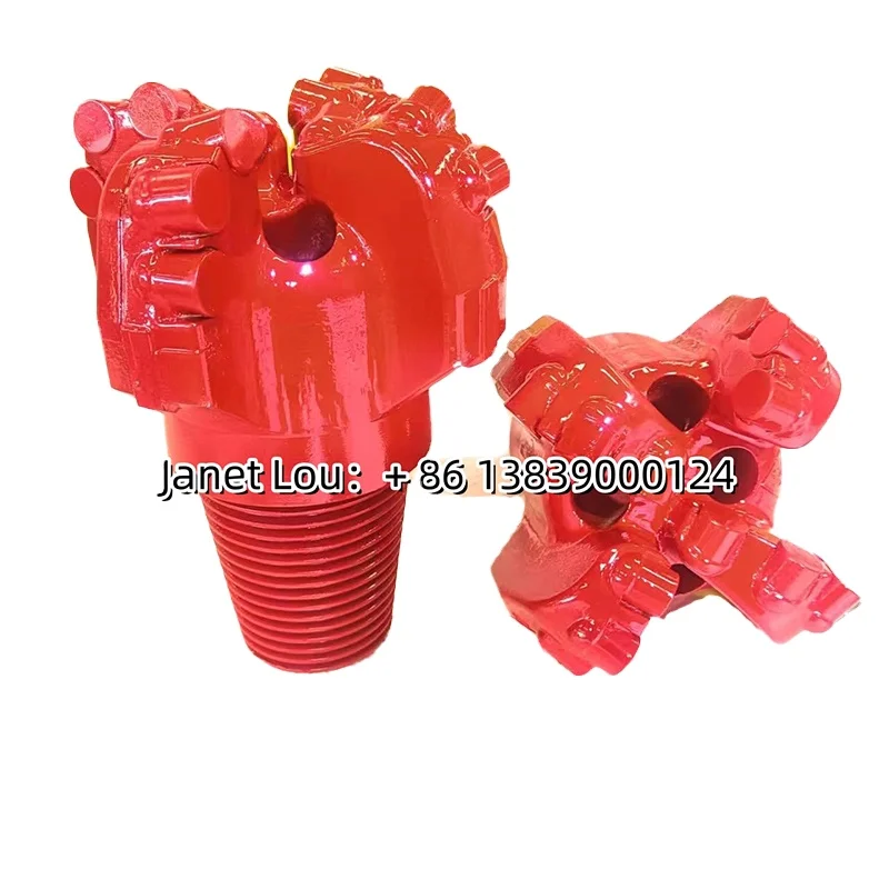 Steel body PDC arc bit with 4 blades for hard rock drilling