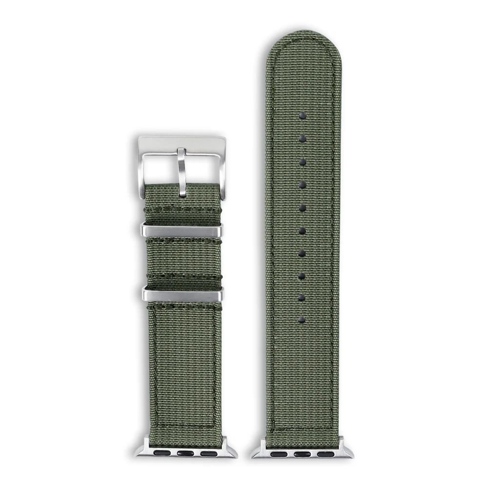 Smart Watch Strap 38 40 42 44mm Nylon Watch Strap Braid Ballistic Fabric Watch Band Ribbed Nylon Strap
