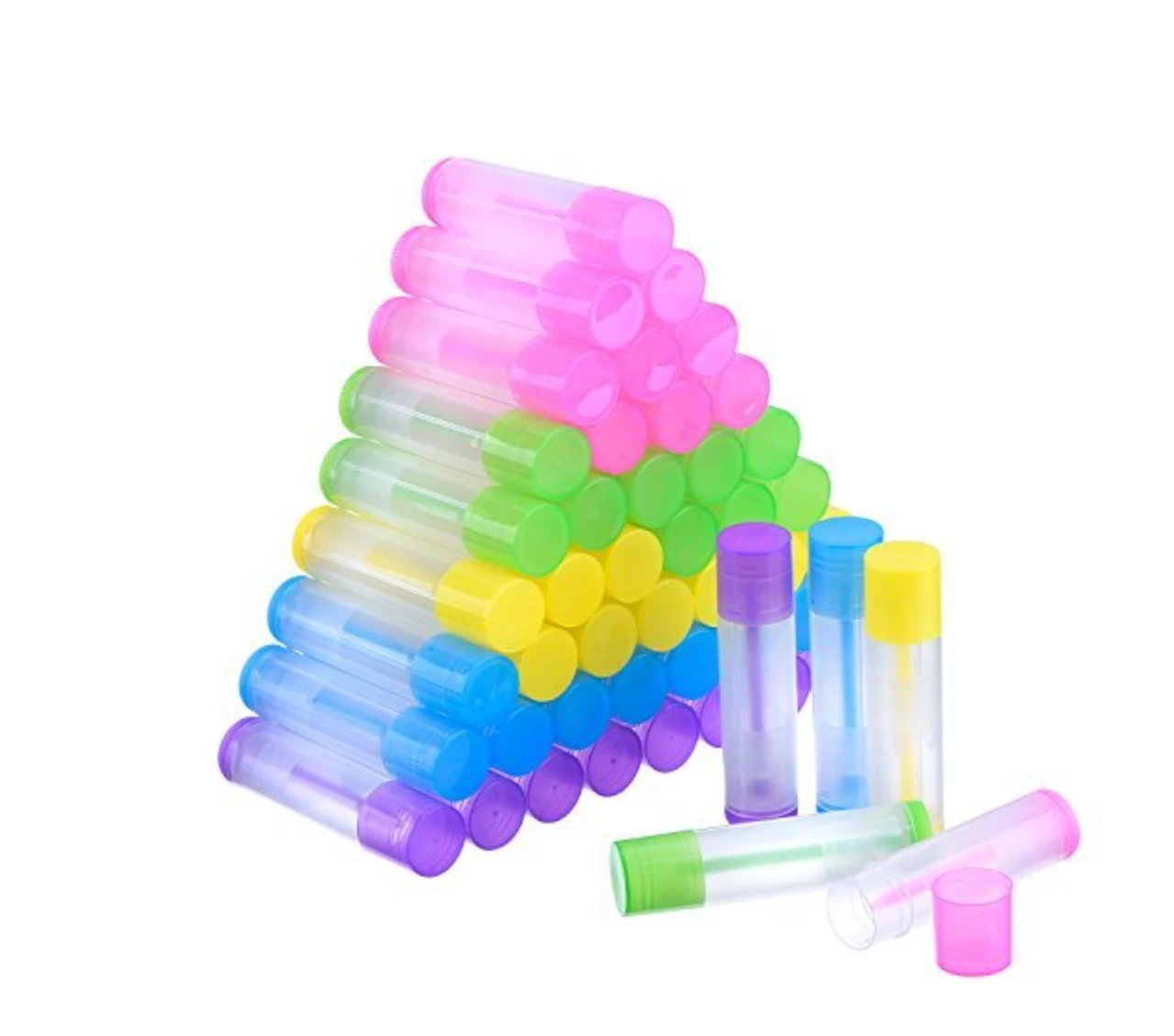 5 ml Empty Translucent Lip Gloss Tubes Refillable Lip Gloss Bottles Rotatable Lip Balm Container