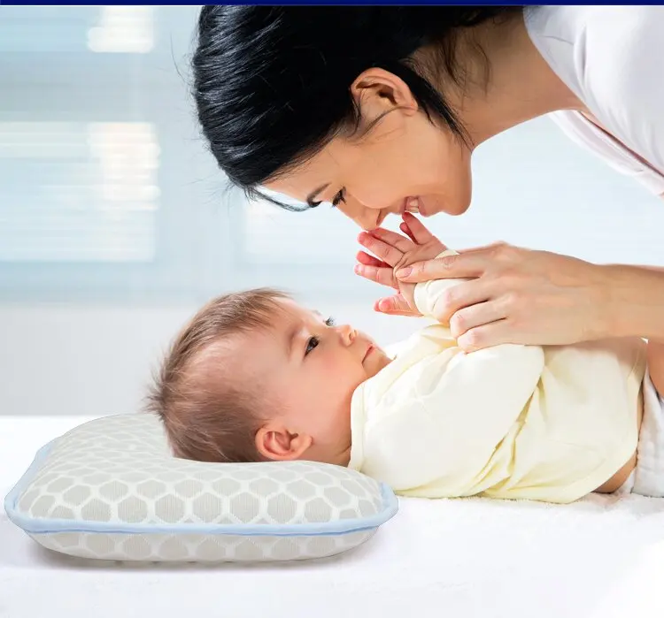 Factory New born child  4 d air net polyester breathable  washable healthy Eco-friendly sleeping POE pillow for kids