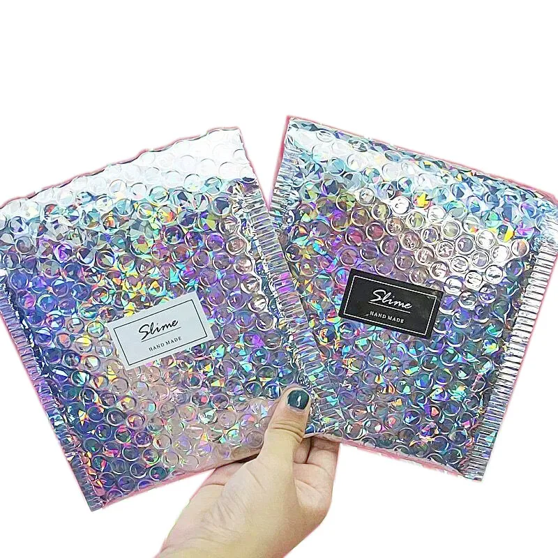 In stock in USA warehouse Custom print various size holographic bubble mailer Express Mailer Bag