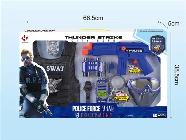 Kids School Education Toys Pretend Play Set Role Playing Game Kids Police Set Toy 8pcs