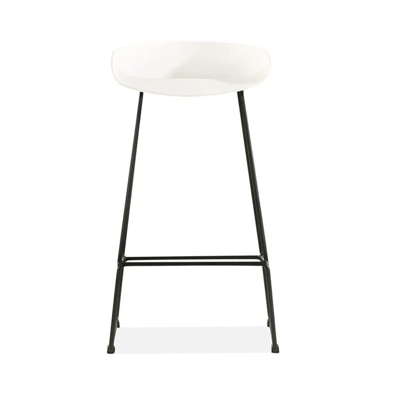 Latest Nordic Design plastic seat iron metal 4 legs high bar chair bar stool with footrest