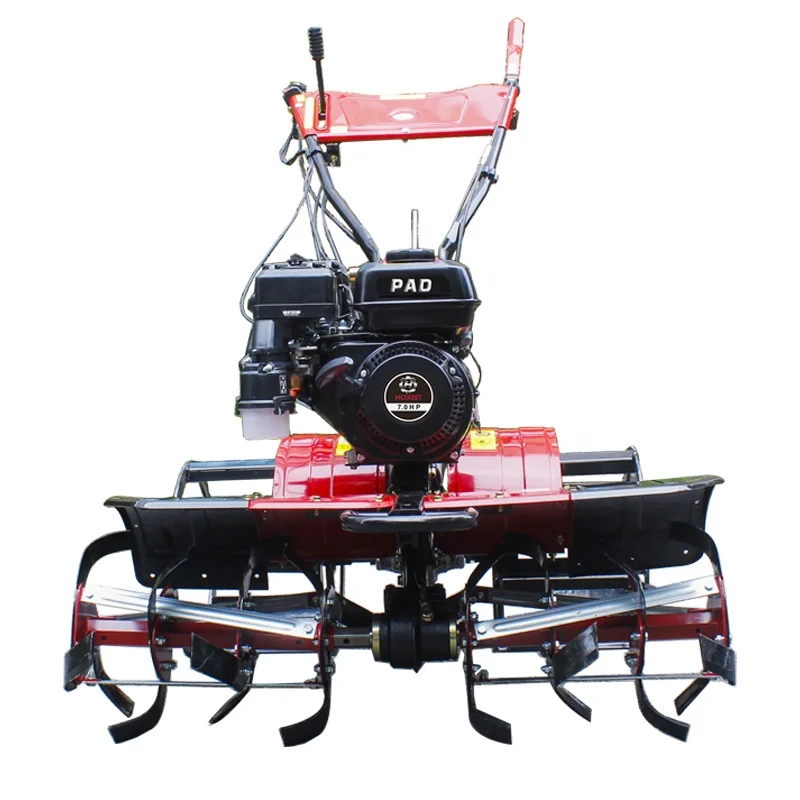 Multifunctional 7hp diesel  front rotary cultivator with gear transmission and 3 forward 1 Reverse for high performance