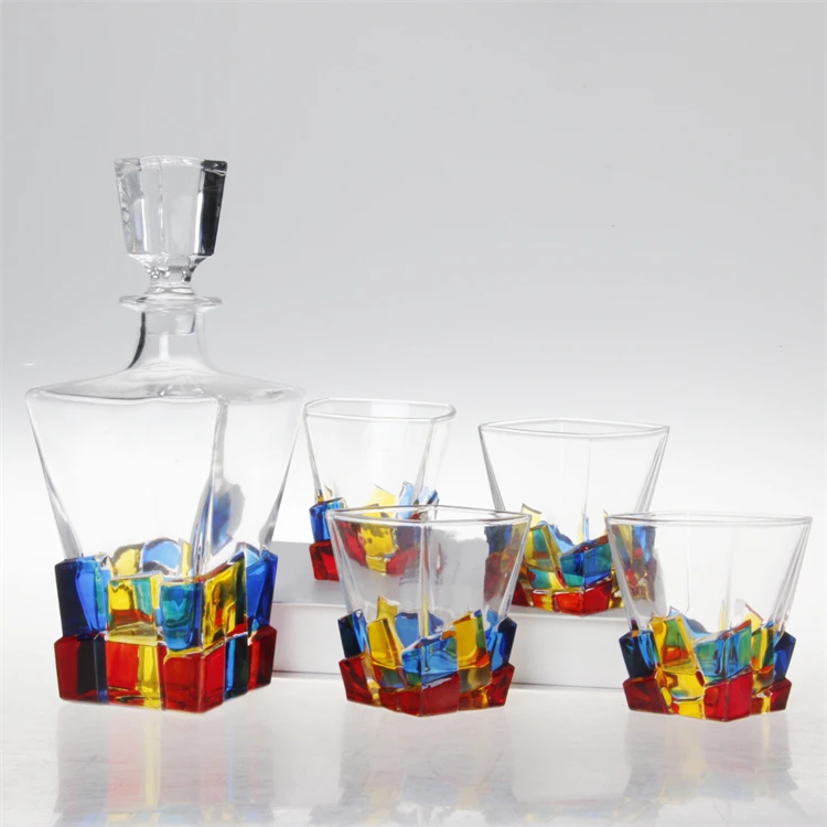 Promotional New Design Crystal Hot Sale Engraved Hand Painted Whisky Glass Cup Embossed Glass Tumbler Home Use