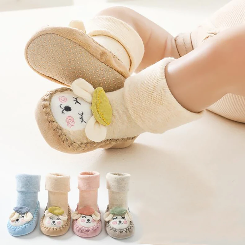 Baby Floor Socks Non Slip Leather Soled Infant Toddler Socks Cute Little Sheep Children Socks shoes