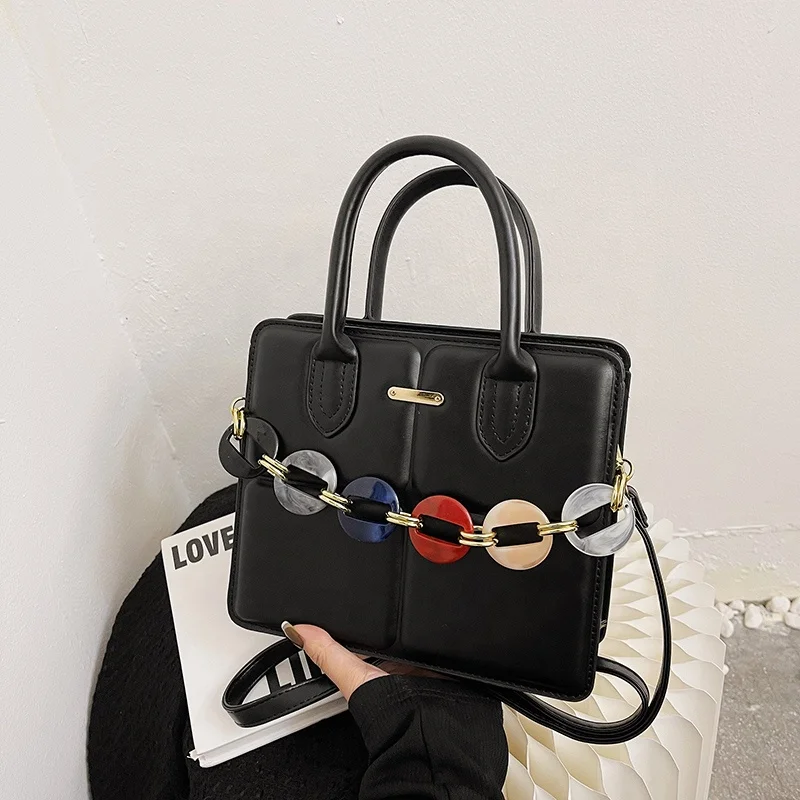 2023 New Design 2 Pieces Set Acrylic Chain Fashion Small Ladies Small Tote Hanad Bags Women Purses And Handbags