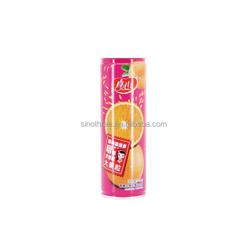5133# Tinplate Cans 240ml Beverage Metal Tin Can For Mango Juice Fruit Drinks Coffee With Ring Pull Lid