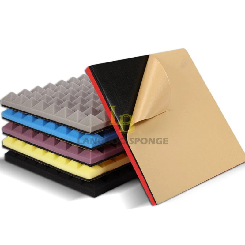 Factory acoustic soundproof foam sheet noise reduction decorative sound absorbing polyester fiber acoustic sponge sheet