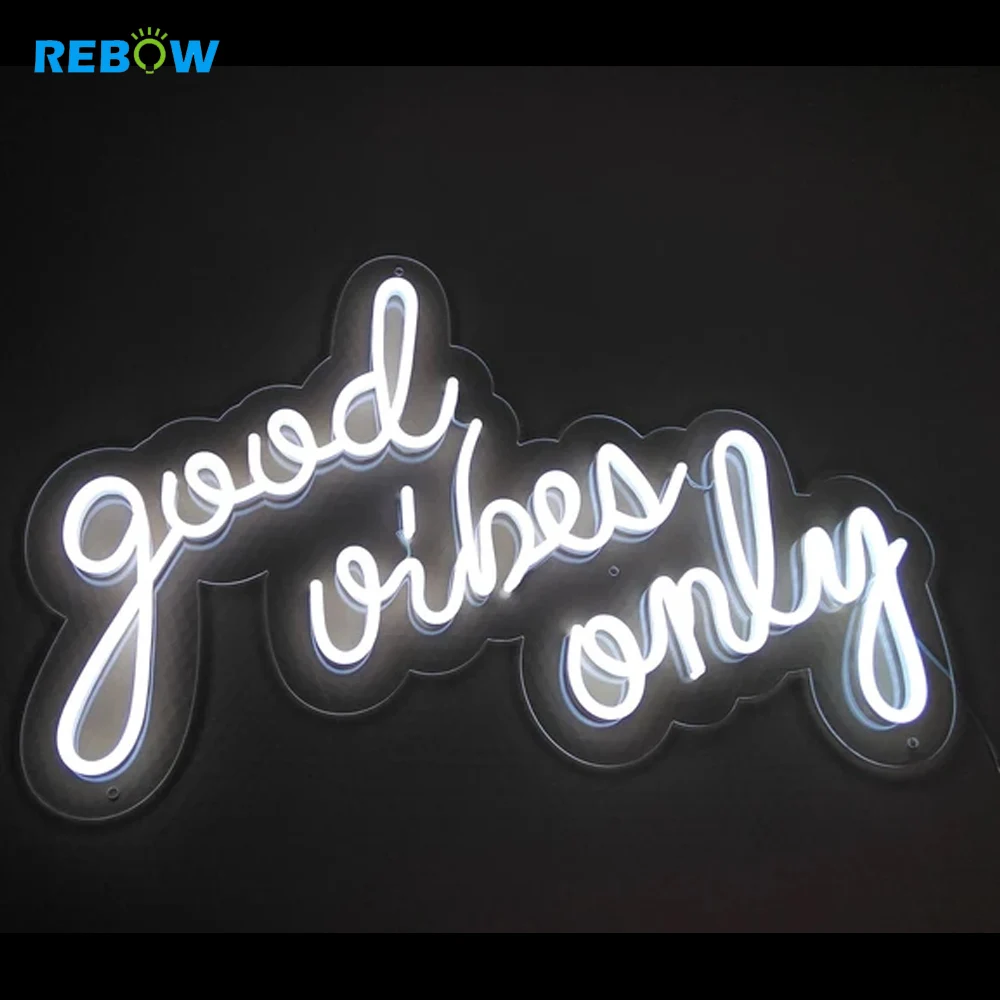 Rebow Drop shipping In stock 12V Electronic Letters Decorative Decoration Custom Neon Sign