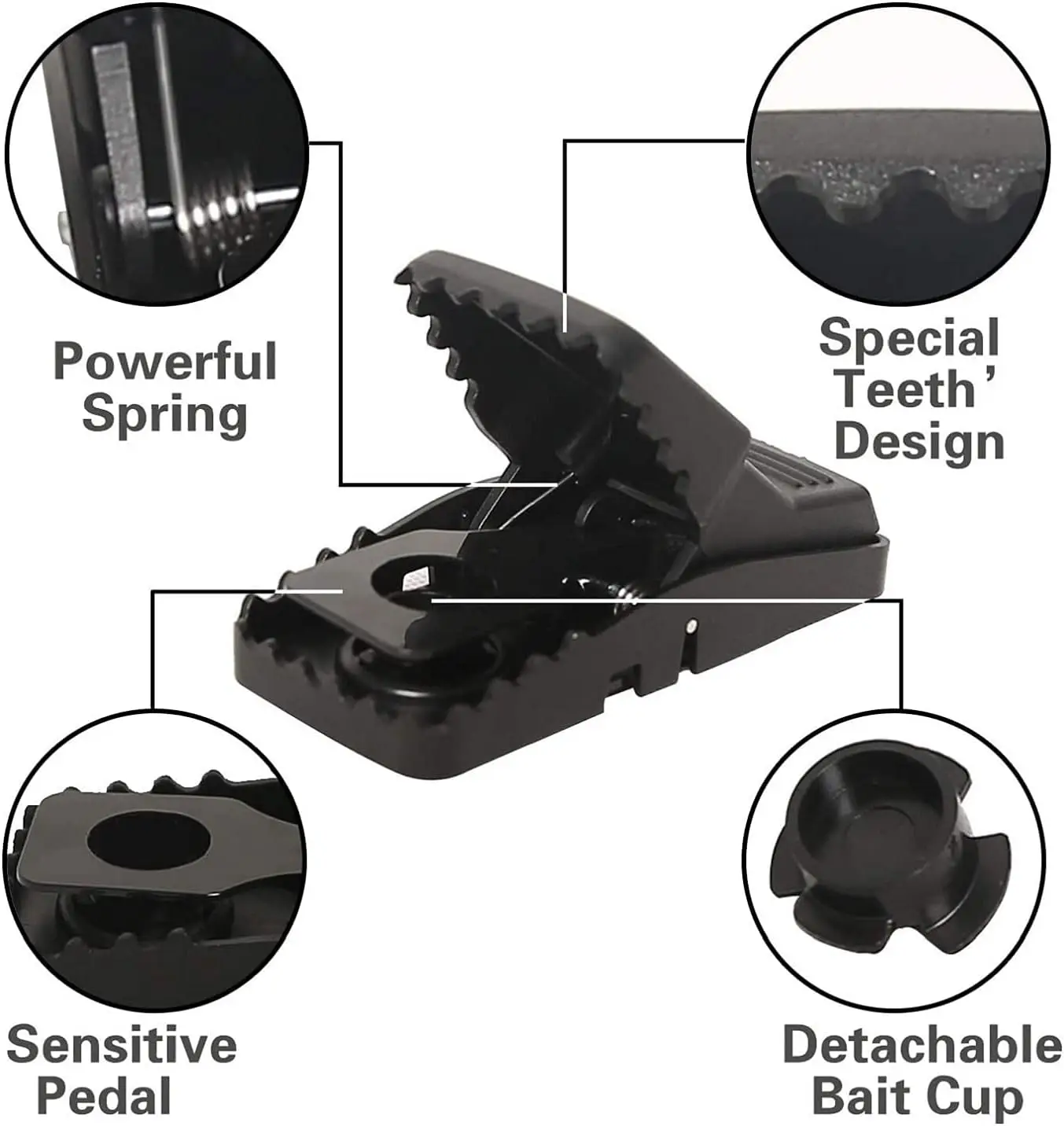 Pet Safe Mouse Rodent Trap for Quick and Effective Mouse Control Serration Plastic Rat Clip rapping Tool Mouse Trap Reusable