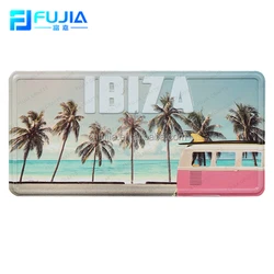 souvenir custom 3d embossed metal tin sign fridge magnet