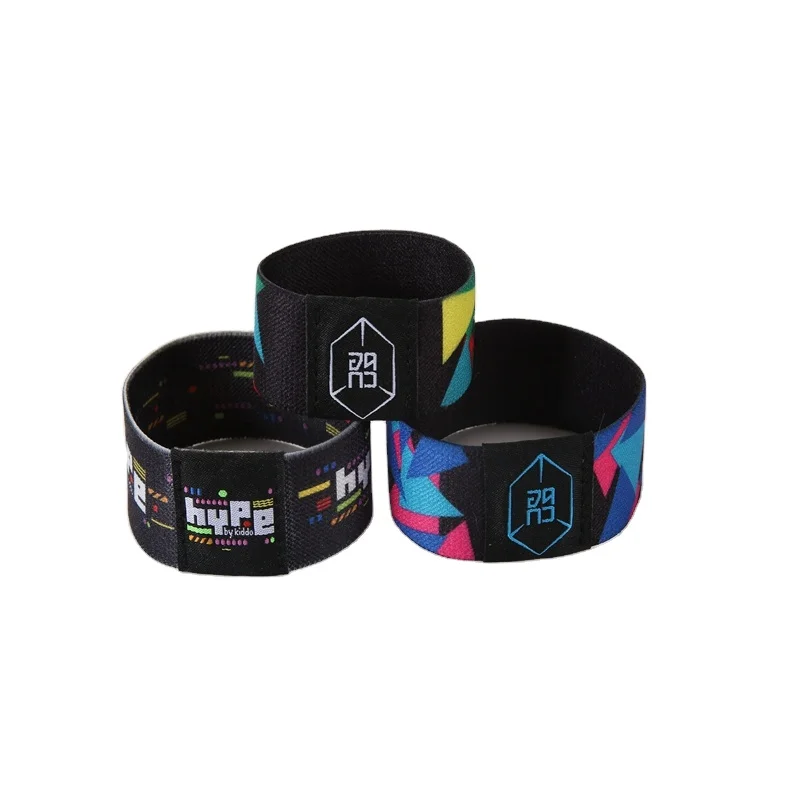 Горячая распродажа персонализированные тканые эластичные браслеты RFID с логотипом на заказ NFC из полиэфирной ткани