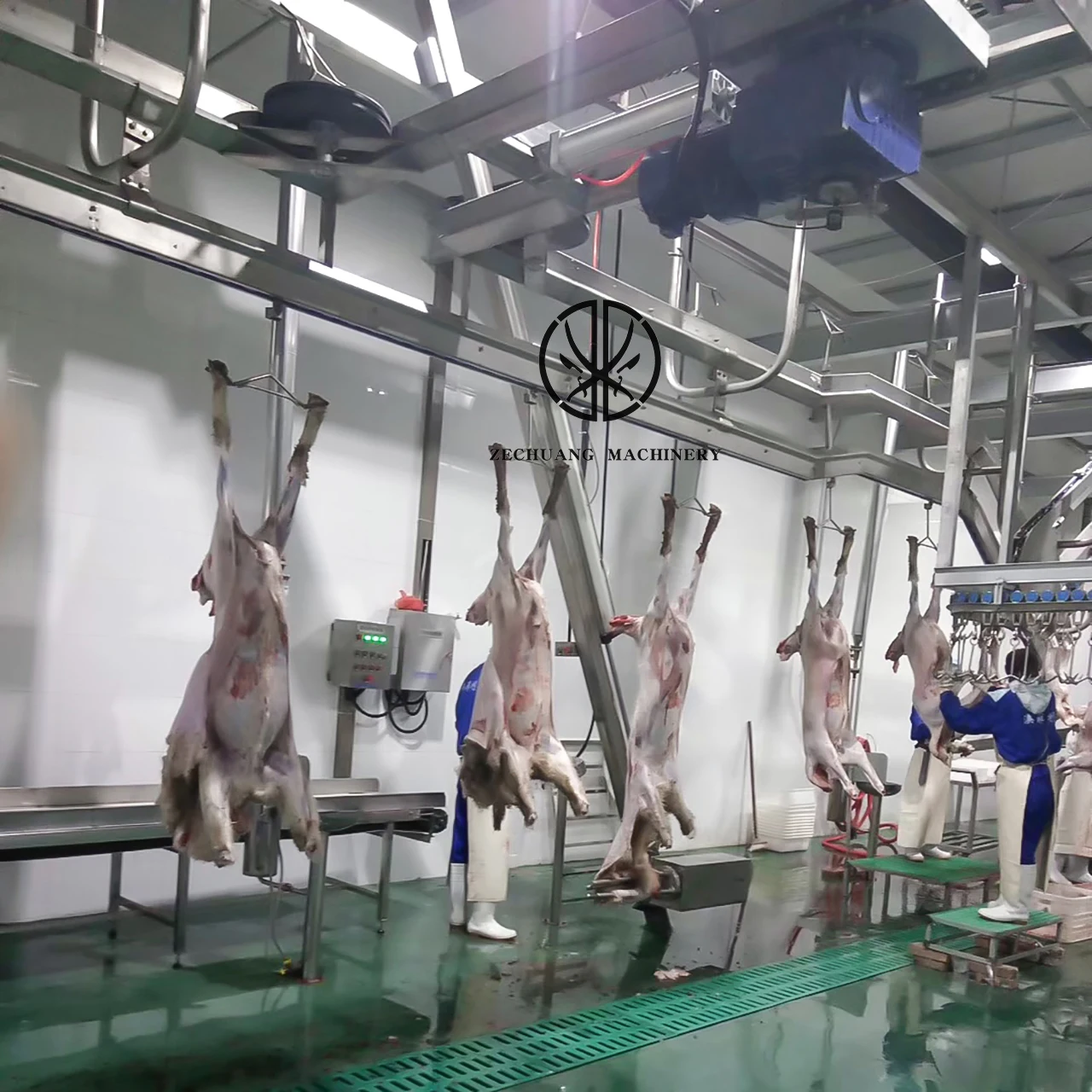 Professional Quality Mutton Abattoir Rotary Skin Remove Machine Complete Butcher Line Customized Goat Slaughtering Equipment