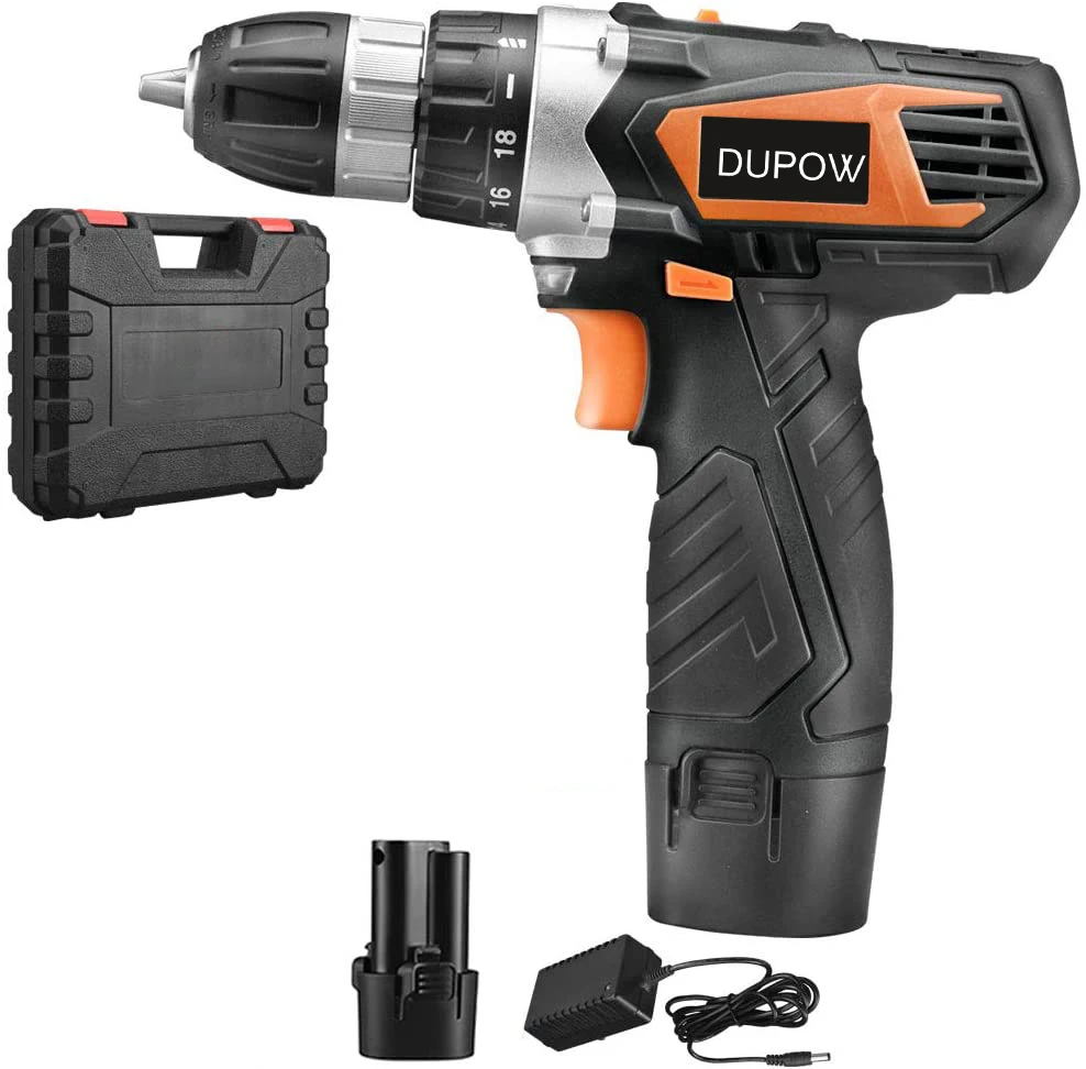DUPOW CT02003, 12 В, 1,5 Ач, беспроводная аккумуляторная мини-дрель