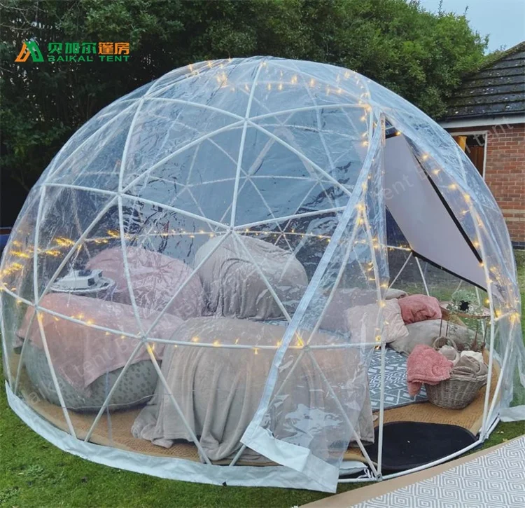 Buy 12ft plastic clear outdoor winter round garden geodesic tents