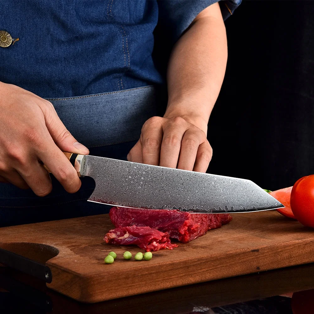  Hot selling chef knife 8 inch vg10 handmade japanese damascus kitchen with custom
