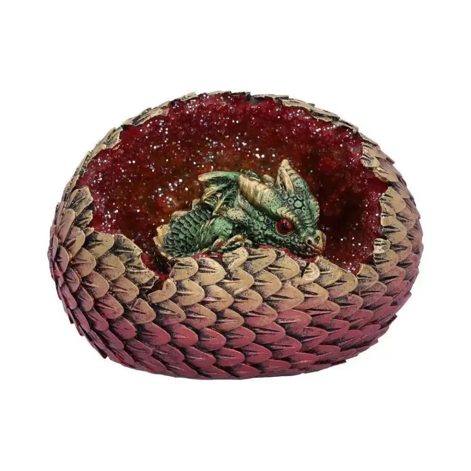 Collectible Figurines Gifts Home Decoration Baby Dragon Egg Statue 4.5Inch Resin Dragon Eggs