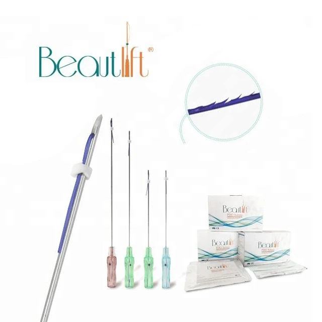 High Quality Face Lift Korean Thread 21g 100mm Cog 4d Hilo De Pdo Thread With Half-Blunt L Cannula