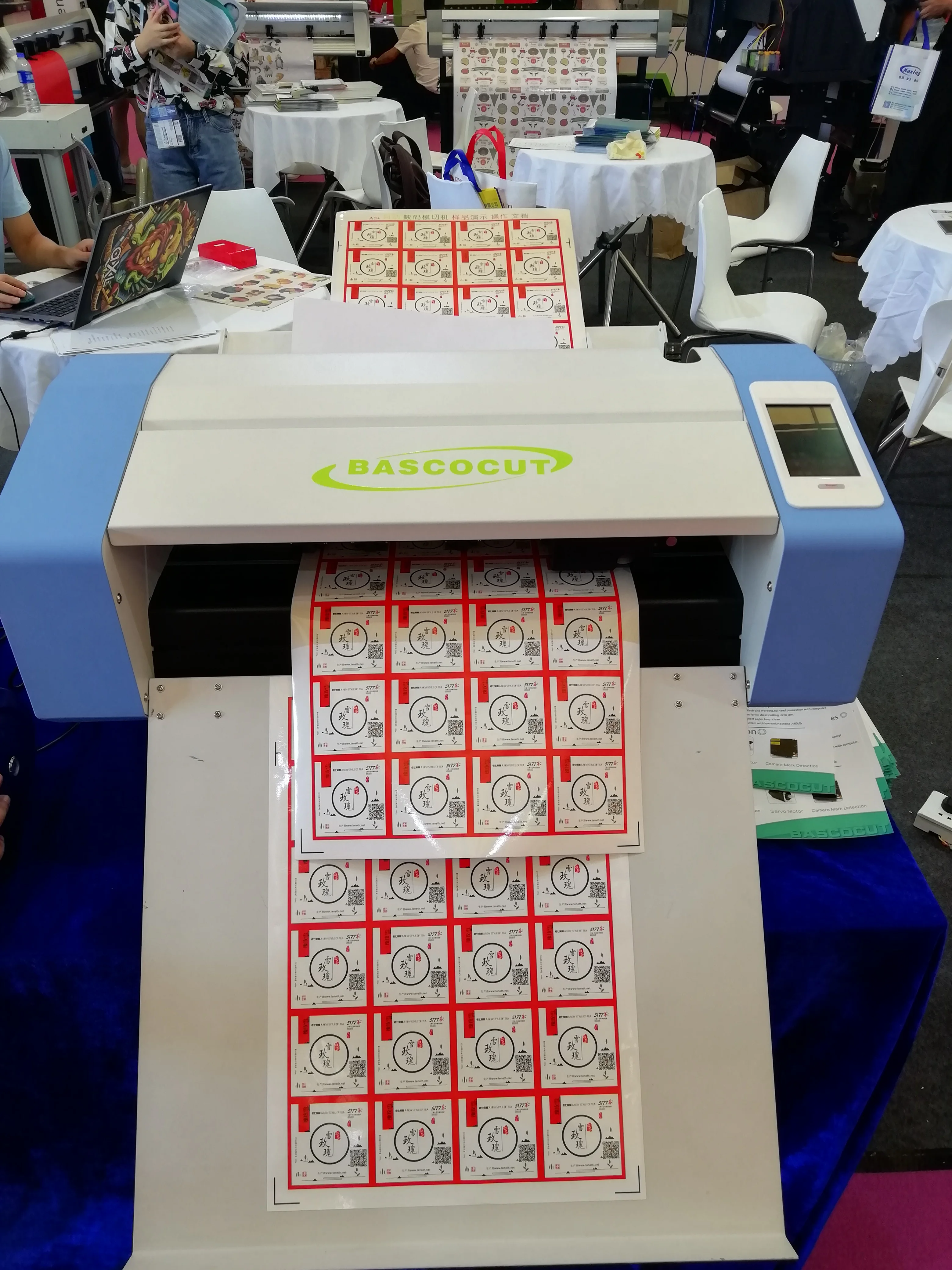 Bascocut A3 A4 A3+ Laser cutting Multi Sheet Cutter machine with Auto feeding/Label Stickers Paper Roll Die Cutting Machine