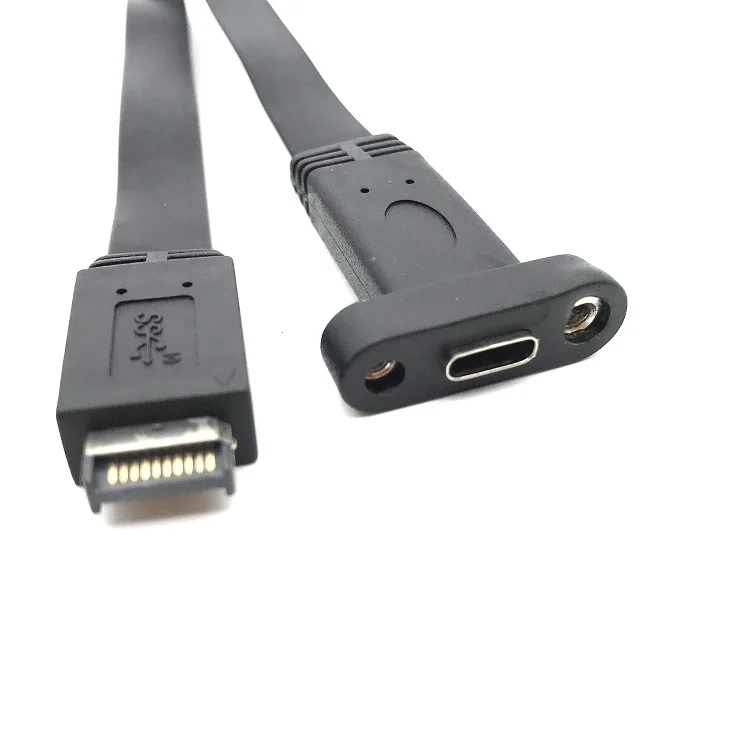 Плоский тип E мужчина к usb 3,1 Тип C женщина с передней панели крепление для материнской платы