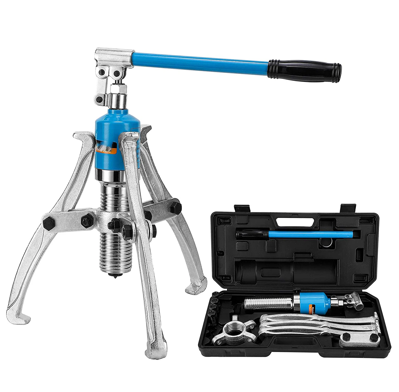 WEINISEN Jaw 10 Inch Hydraulic Gear Puller 10Ton Wheel Bearing Pulling Separator 3 in 1 Pump Oil Tube Drawing Machine M/Case