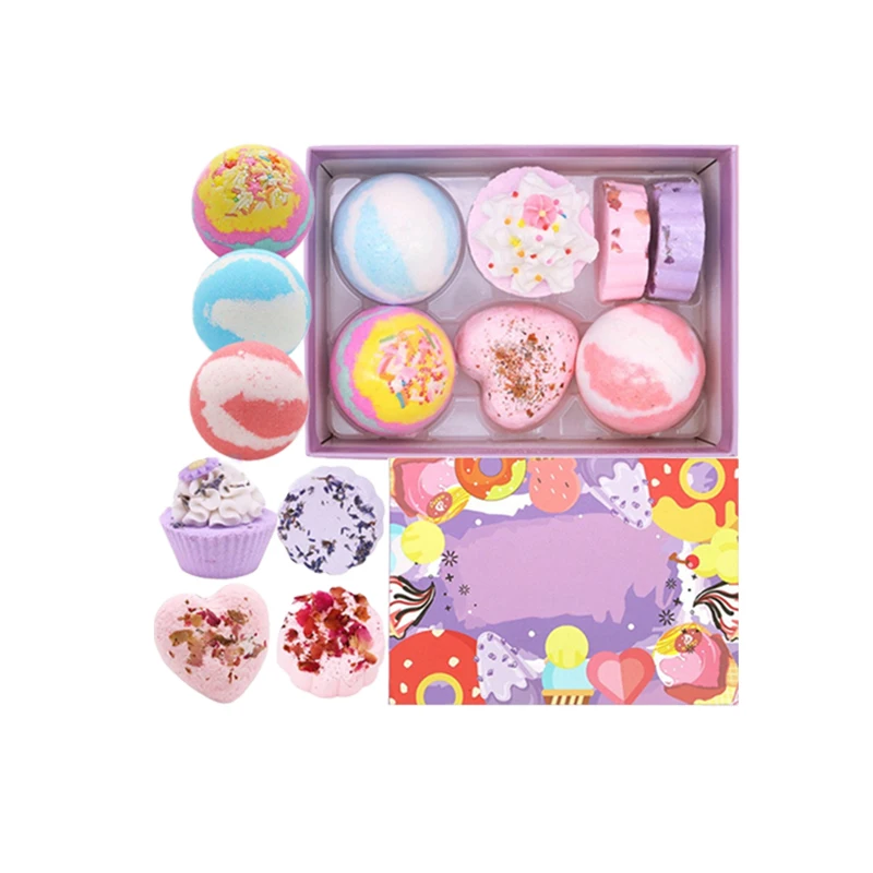Bath Bombs Gift Set Wonderful Fizz Effect Bath Gift For Valentine Day Christmas Organic Bubble Bath Bomb