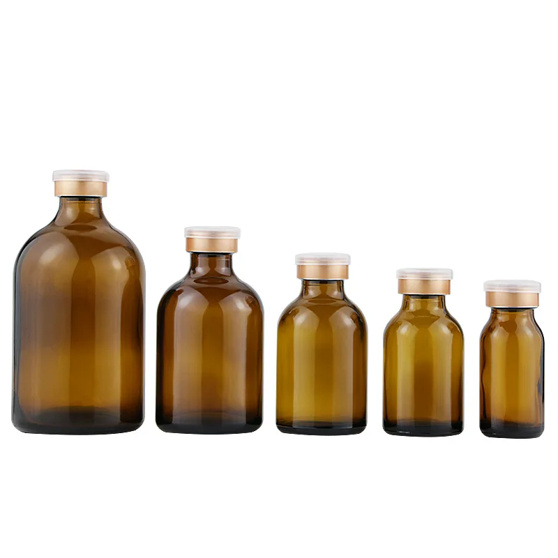hot sale  30ml 50ml 100ml Glass Bottles for Syrup for Pharmaceutical with Amber or Transparent Color use for lyophilized powder