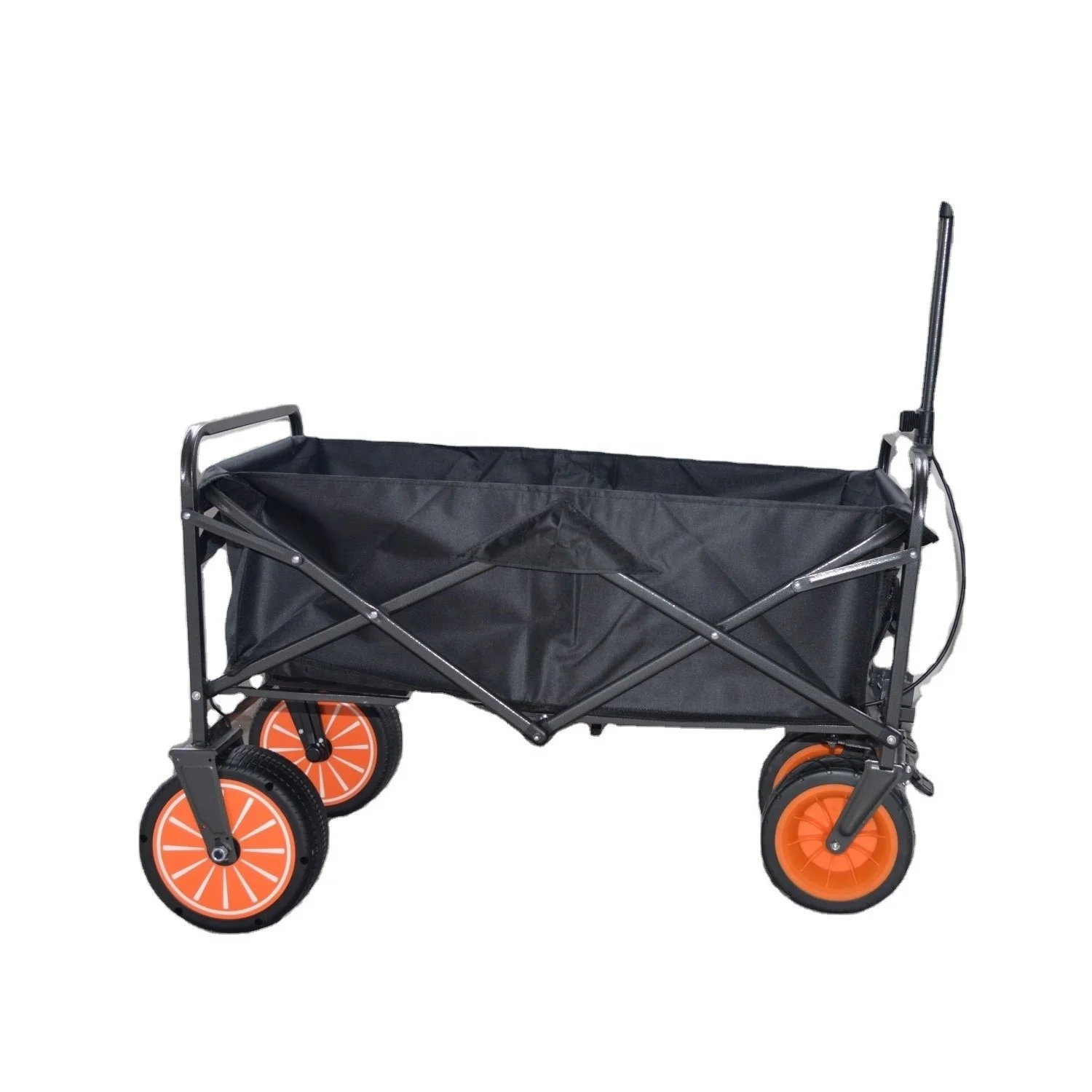 Electric Camping Push Cart Collapsible Outdoor Hand-pushed Picnic Cart Camp Trailer Folding Hand Cart