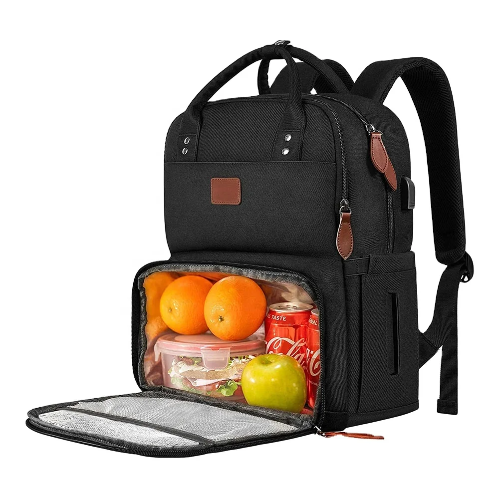 Custom Logo Wholesale OEM School Office Food Delivery Lunch Backpack Outdoor Picnic Insulated Cooler Backpack