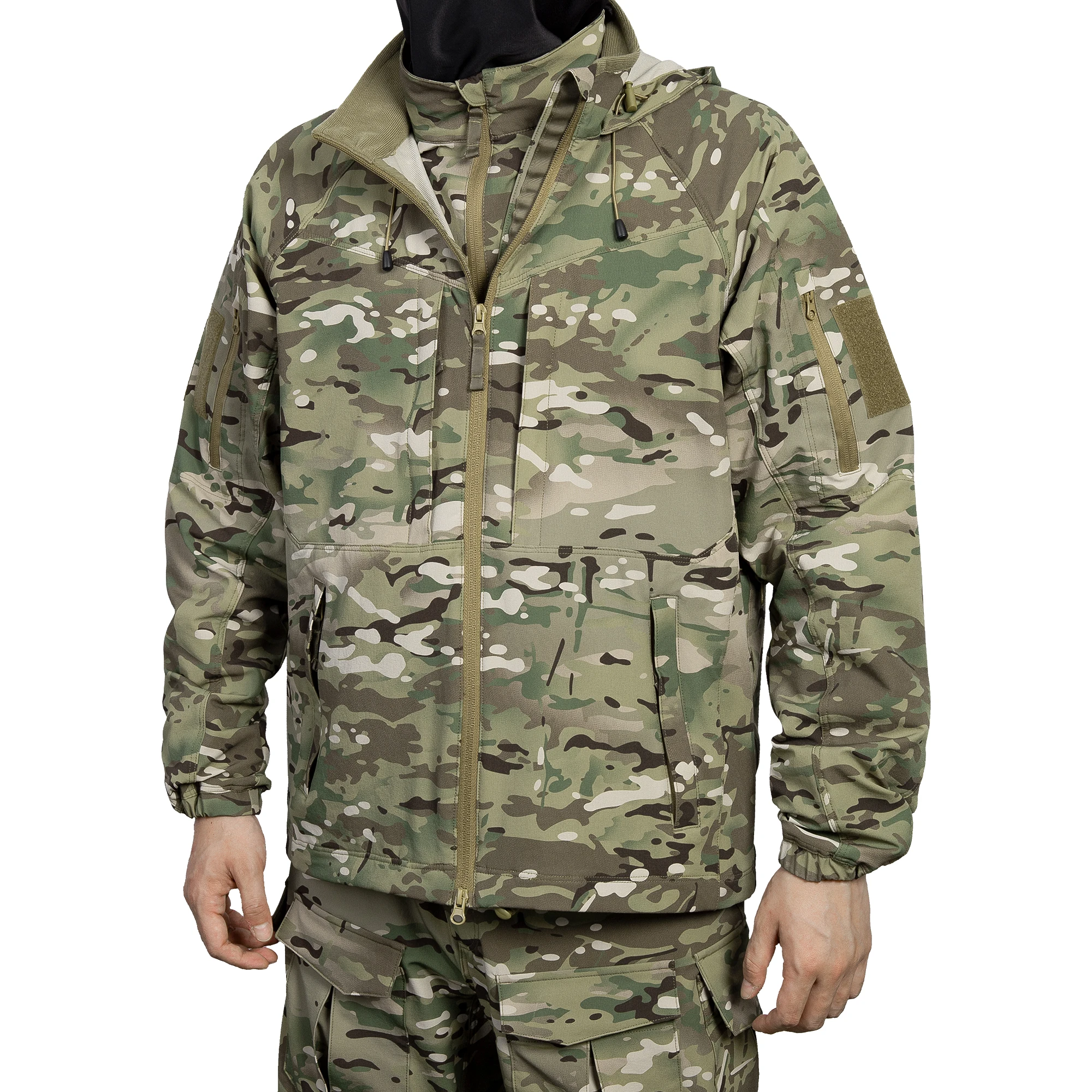 Outdoor Tactical Pants + Shirt + Jacket Set Camouflage Security Training Suit