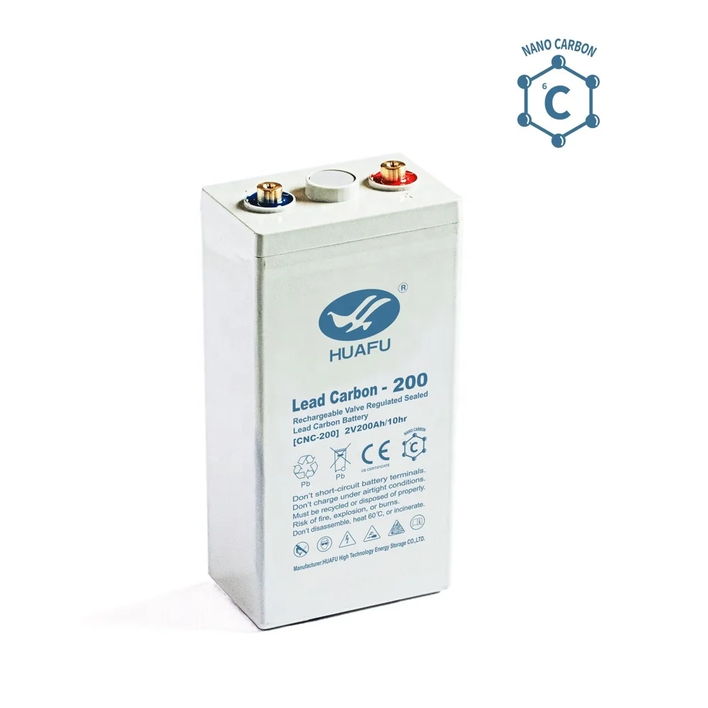 HUAFU Solar Manufacturer 200 ah solar battery 2V 200Ah Inverter Battery lead carbon battery
