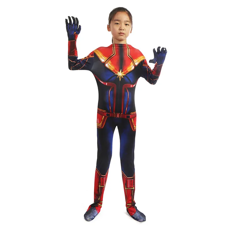 
New Product Muscle Chest Red Superhero Power Costume Jumpsuit Halloween Fancy Dress 