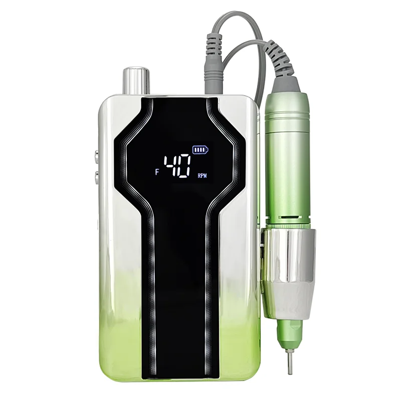 Rechargeable 40000 rpm low vibration e file manicure nail drill machine strong cordless dc motor nail polisher