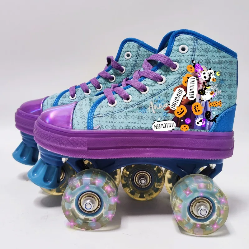 Children Double Row Outdoor Kids Sketing Shoe Simple Four Wheel Roller Skates Walking Shoes