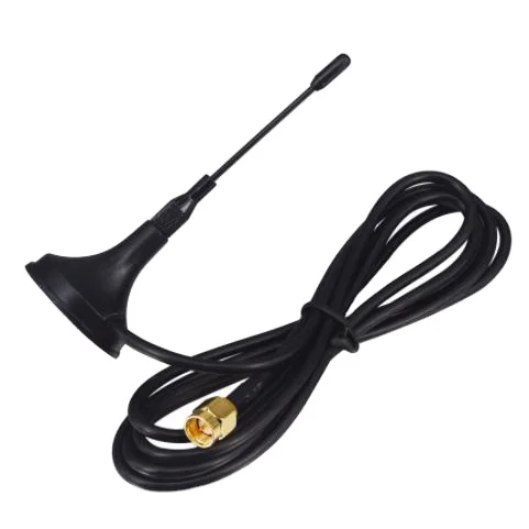 1.5M GSM Antenna 2.5-3dbi Ham Radio Wireless WLAN SMA Male Plug Straight Magnetic Base Antenna